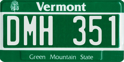 VT license plate DMH351
