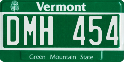 VT license plate DMH454