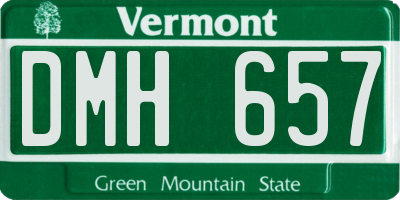 VT license plate DMH657
