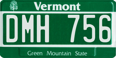 VT license plate DMH756