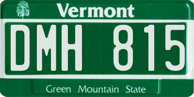 VT license plate DMH815