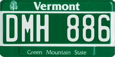 VT license plate DMH886