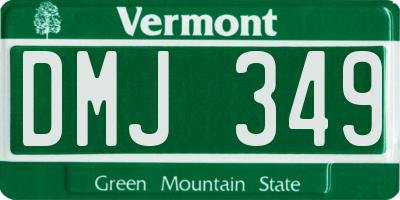 VT license plate DMJ349