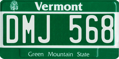 VT license plate DMJ568