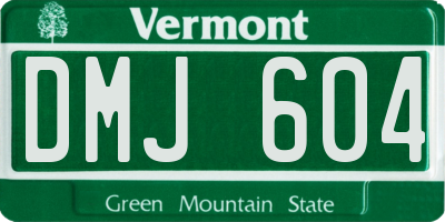 VT license plate DMJ604