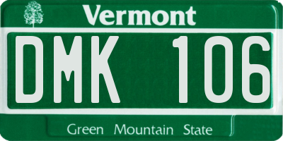 VT license plate DMK106