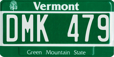 VT license plate DMK479