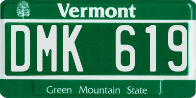 VT license plate DMK619