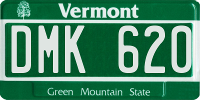 VT license plate DMK620