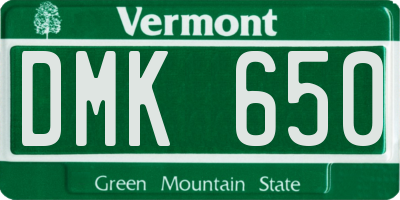 VT license plate DMK650