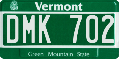 VT license plate DMK702