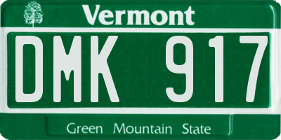 VT license plate DMK917