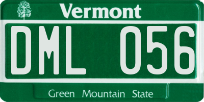 VT license plate DML056