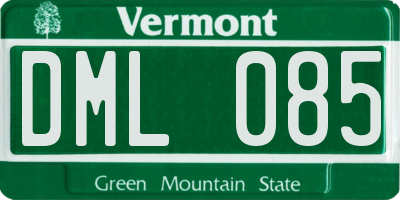 VT license plate DML085