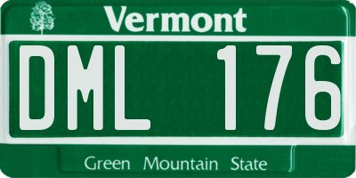 VT license plate DML176