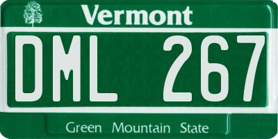 VT license plate DML267
