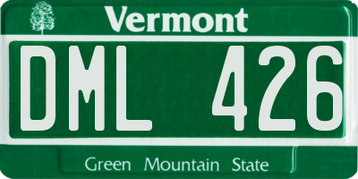VT license plate DML426