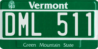 VT license plate DML511