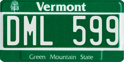 VT license plate DML599