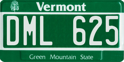 VT license plate DML625