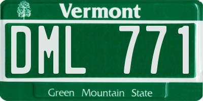 VT license plate DML771
