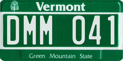 VT license plate DMM041
