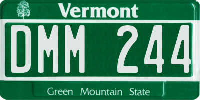 VT license plate DMM244