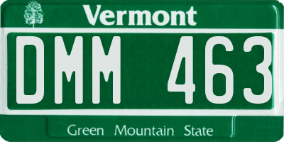 VT license plate DMM463