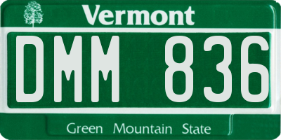 VT license plate DMM836