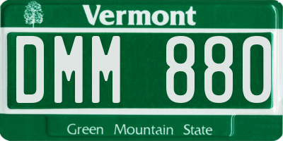 VT license plate DMM880