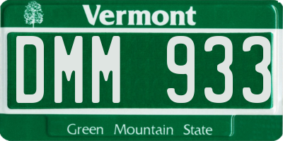 VT license plate DMM933