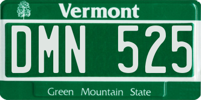 VT license plate DMN525