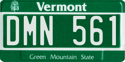 VT license plate DMN561
