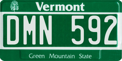 VT license plate DMN592