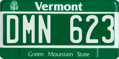 VT license plate DMN623