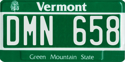 VT license plate DMN658