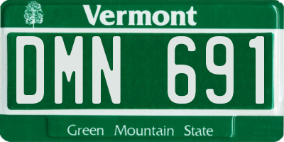 VT license plate DMN691