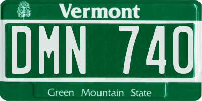 VT license plate DMN740