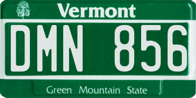 VT license plate DMN856