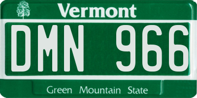 VT license plate DMN966