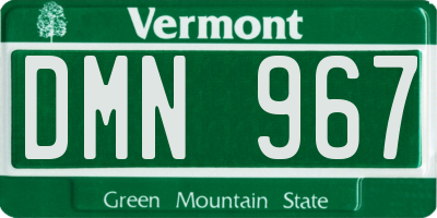 VT license plate DMN967