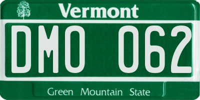 VT license plate DMO062