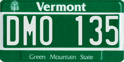 VT license plate DMO135