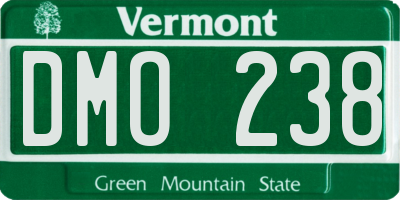 VT license plate DMO238