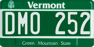 VT license plate DMO252