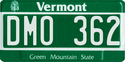 VT license plate DMO362