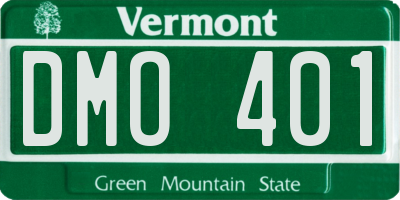 VT license plate DMO401