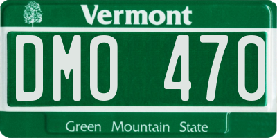 VT license plate DMO470