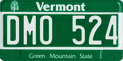 VT license plate DMO524