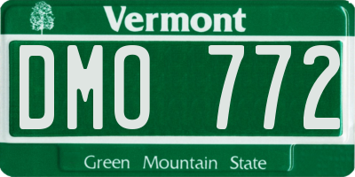 VT license plate DMO772